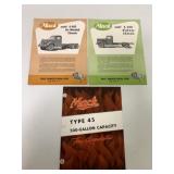 (3) Mack Brochures-A-20H/A-40S/Type 45