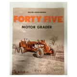 Allis-Chalmers 45 Motor Grader Brochure
