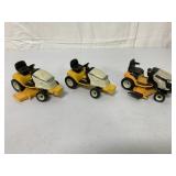 (3) 1/16 Cub Cadet Lawn & Garden Tractors