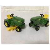 (2) 1/16 Ertl John Deere Lawn & Garden Tractors