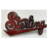 Sterling truck enamel name plate