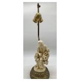 Japanese Okimono figure on lamp