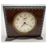 small Seth Thomas wooden alarm clock