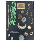 necklaces, pins, watch chain, bracelet, etc.