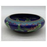 Cloisonnï¿½ and brass small dish