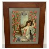Framed 1911 Advertising Calendar The Tinner