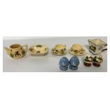 11 pcs of English & Czech pottery items