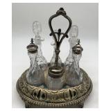 silver-plated cruet set