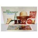 (2) King Size Coke Coca-Cola Ads