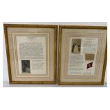 (2) Framed Tom Thumb Pin/Obituary/Stories