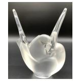 Lalique Sylvie Dove vase, no flower frog