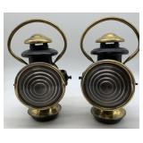 pair of automobile gas lamps