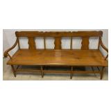 plank seated hall bench
