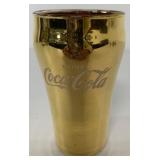 Gold Color Coca-Cola Fountain Glass