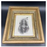 J. Knowles Hare Indian Maiden in deep frame