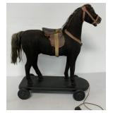 large stuffed horse pull toy