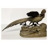 Jules Moigniez bronze pheasant sculpture