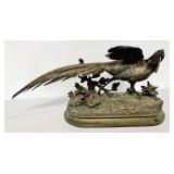 Jules Moigniez bronze pheasant sculpture