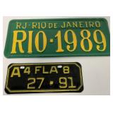 1948 Florida motorcycle license plate and