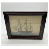 Ship Franklin framed print