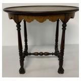 oval top side table