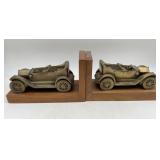 antique car bookends