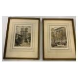De La Broye colored etchings of Notre Dame and