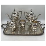 6 piece Dorset L & C. M. Co. EPNS tea service