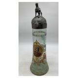 enameled glass King Barbarossa beer stein