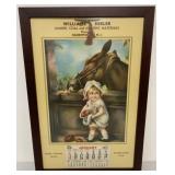 Framed 1941 Williams Hibler Calendar