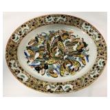 Chinese Butterfly oval porcelain platter