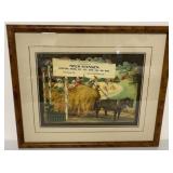 Framed 1913 Advertising Calendar Nels Hansen