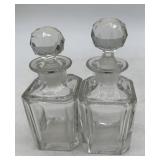 2 small bottles with stoppers