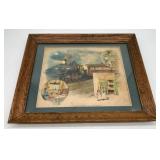 An American Long Distance Train framed print