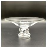 Steuben Scroll footed Pedestal Bowl