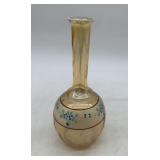 art glass, enamel decorated vase
