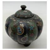 Japanese Cloisonnï¿½ lidded jar