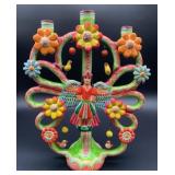 Vintage Mexican Tree of Life Candelabra