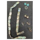 necklace, bracelet and earrings, most Sterling