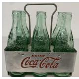 Vintage Coca-Cola Bottle Carrier and Bottles