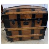 refinished domed chest on wheels