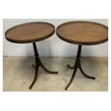 pair of round Ferguson tea tables or end tables