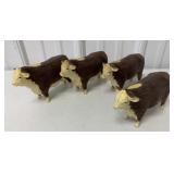 Lot of 4 Plastic Cows