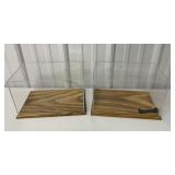 Lot of 2 Wood and Plexiglass Showcases