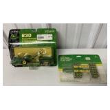 1/64 Ertl Lot of 2 JD Corn Picker and Wagon & 12