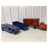 (4) pcs-Ny-Lint/Buckeye Pressed Steel Toys