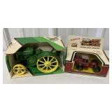 Lot of 2 Ertl Tractors JD Model D and MF 4WD