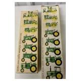 Lot of 2 Ertl John Deere Miniature Tractor Sets