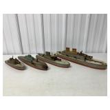 (4) Wooden Boats