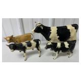 Lot of 4 Cows-3 Breyer Molding Co. and 1 Ceramic
